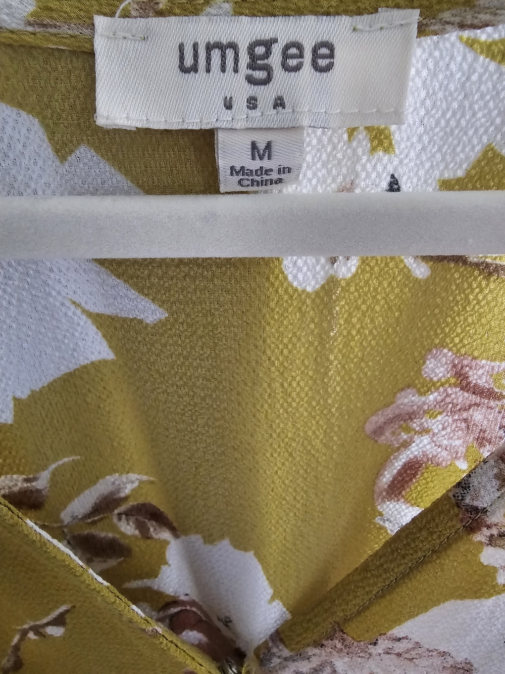 Umgee Yellow Floral Wrap Romper with Floral Accents - Picture 4 of 4